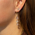 Gold Filled Pink Sea Glass Earrings