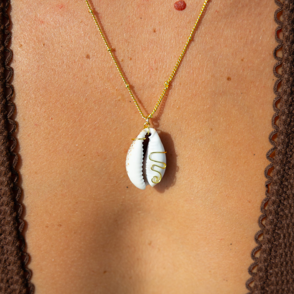 Spiral Cowrie Necklace