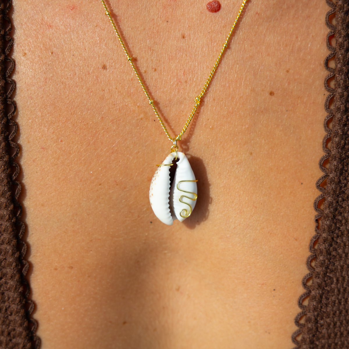 Spiral Cowrie Necklace