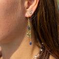 Ocean Tide Shark Tooth Sea Glass Earrings
