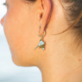 Golden Manta Hoop Earrings