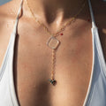 Gold Filled Sea Glass Shark Tooth Necklace
