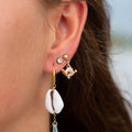 Golden Pufferfish Earrings
