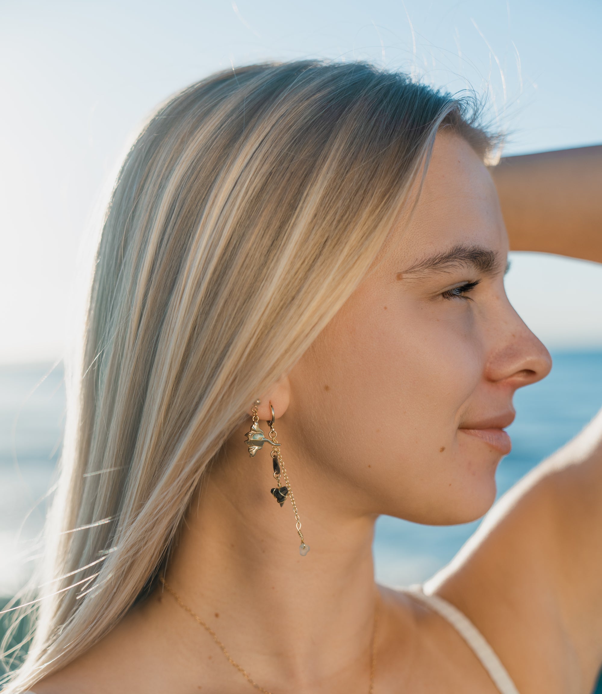 Golden Manta Studs