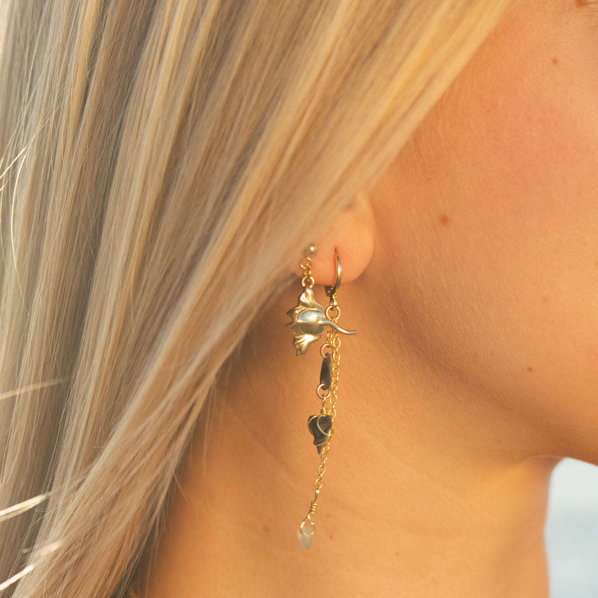 Golden Manta Earrings