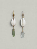 Seafoam Cowrie dangles