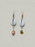Driftwood Cowrie Earrings