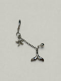 Starfish & Whale Tail Cartilage Earring