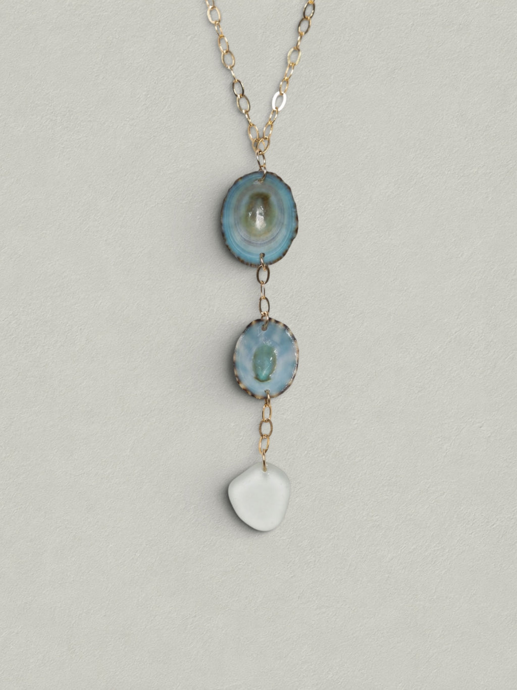 Blue Tide Sea Glass Necklace