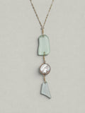 Aqua Sea Glass Necklace
