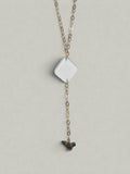 Sea Glass Shark Tooth Drop Necklace