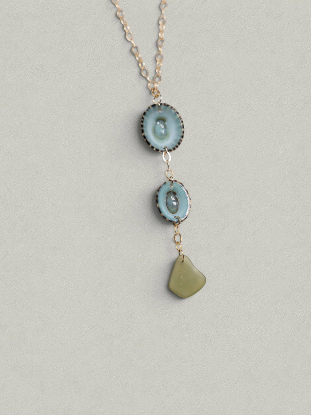 Green Tide Sea Glass Necklace