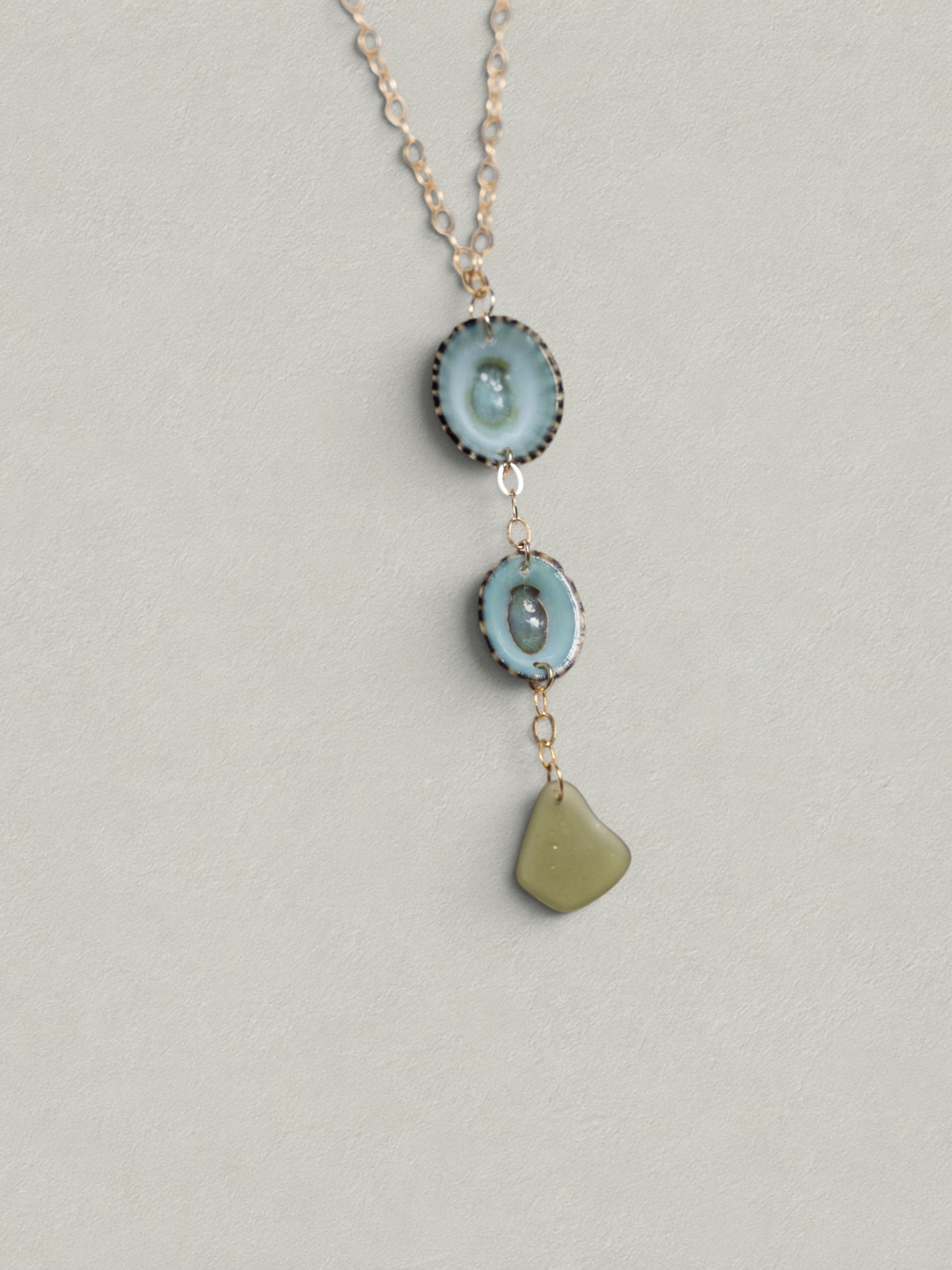 Green Tide Sea Glass Necklace