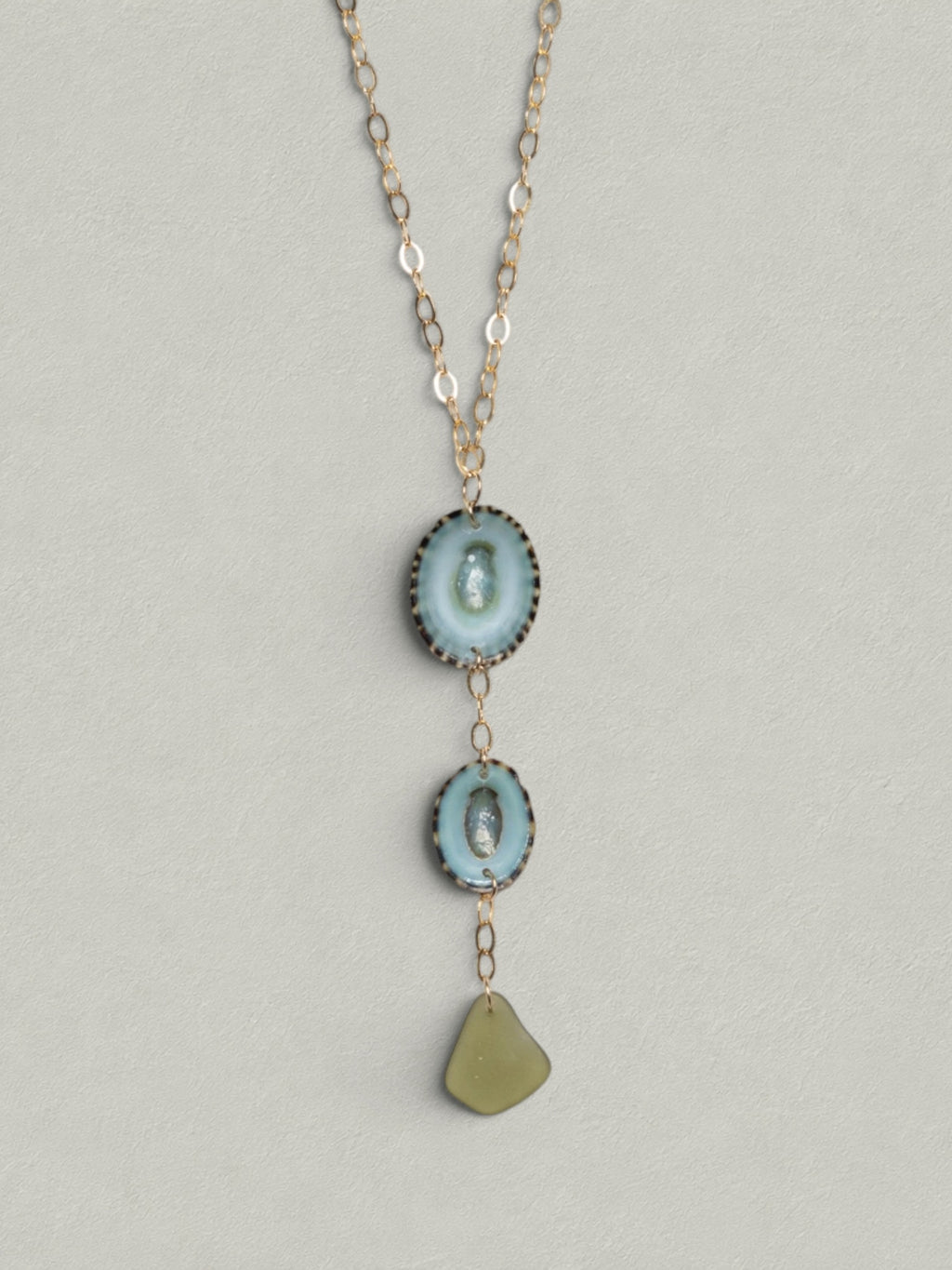 Green Tide Sea Glass Necklace