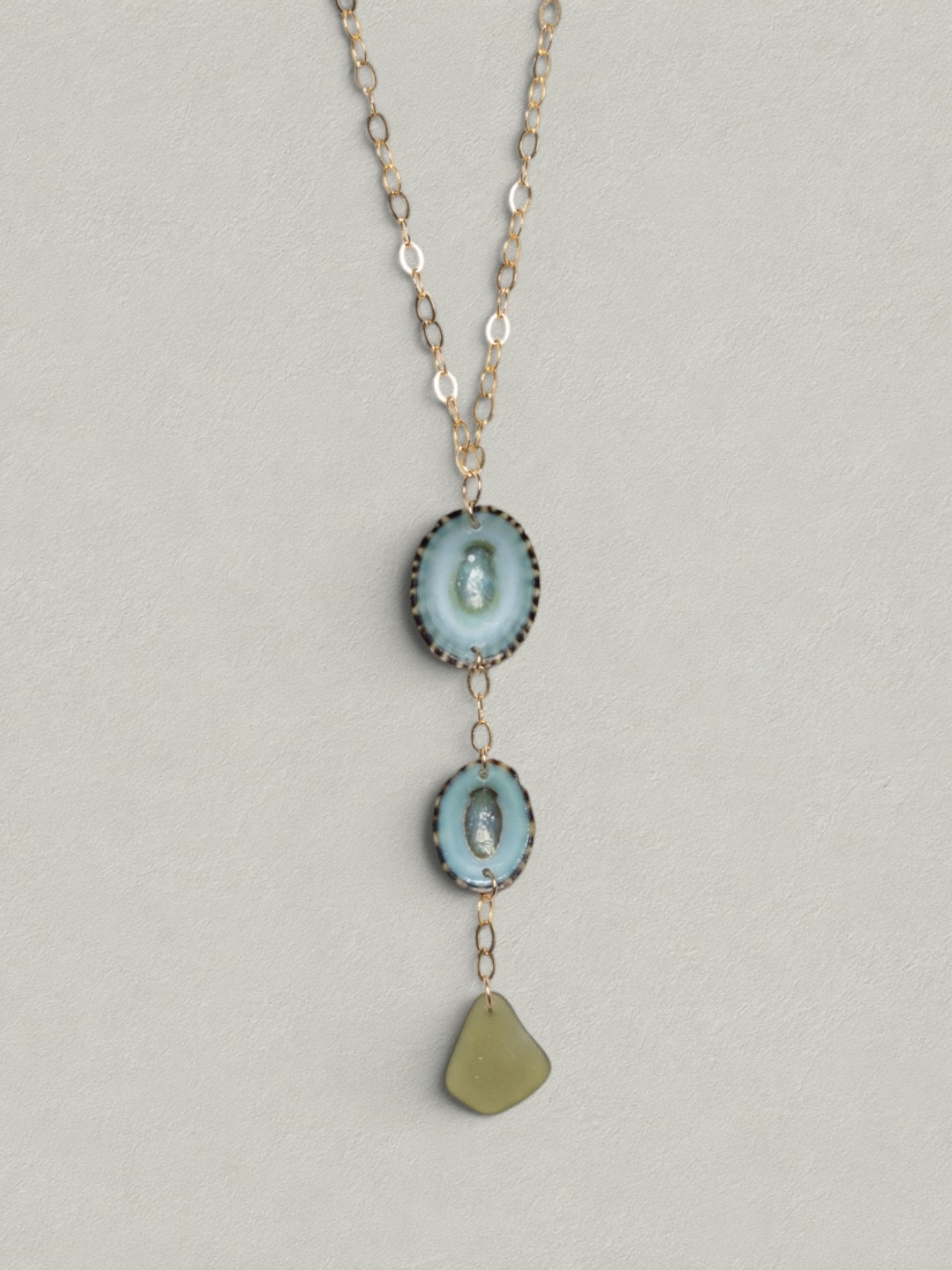 Green Tide Sea Glass Necklace