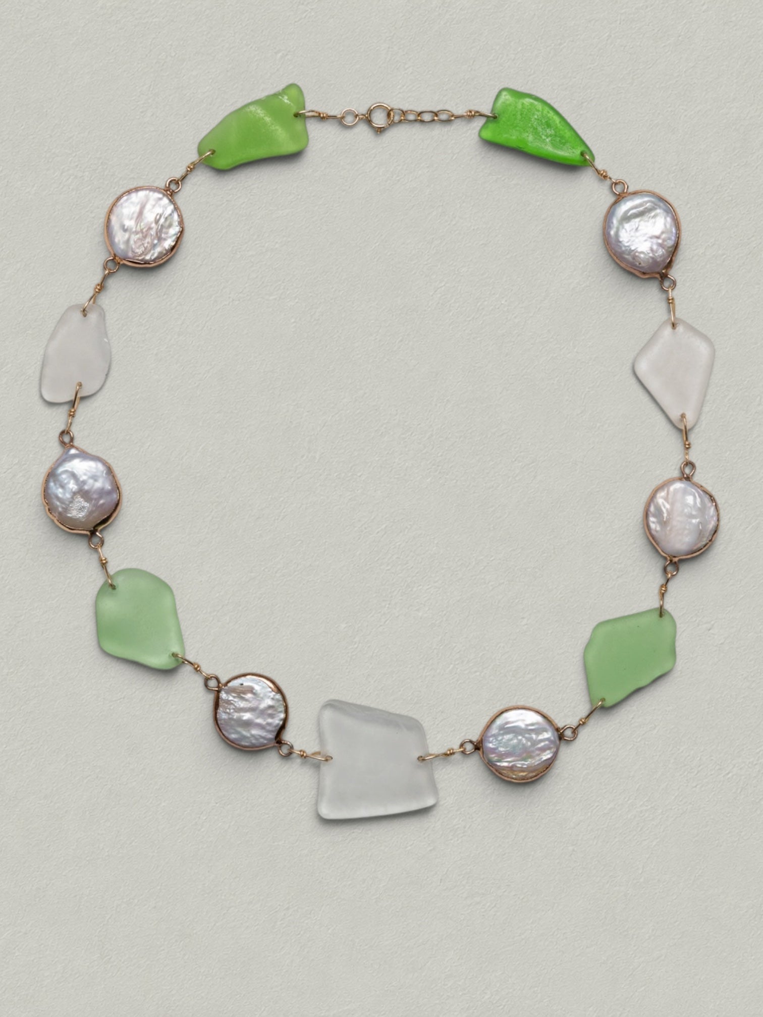 Saltwater Pearl Seaglass Choker