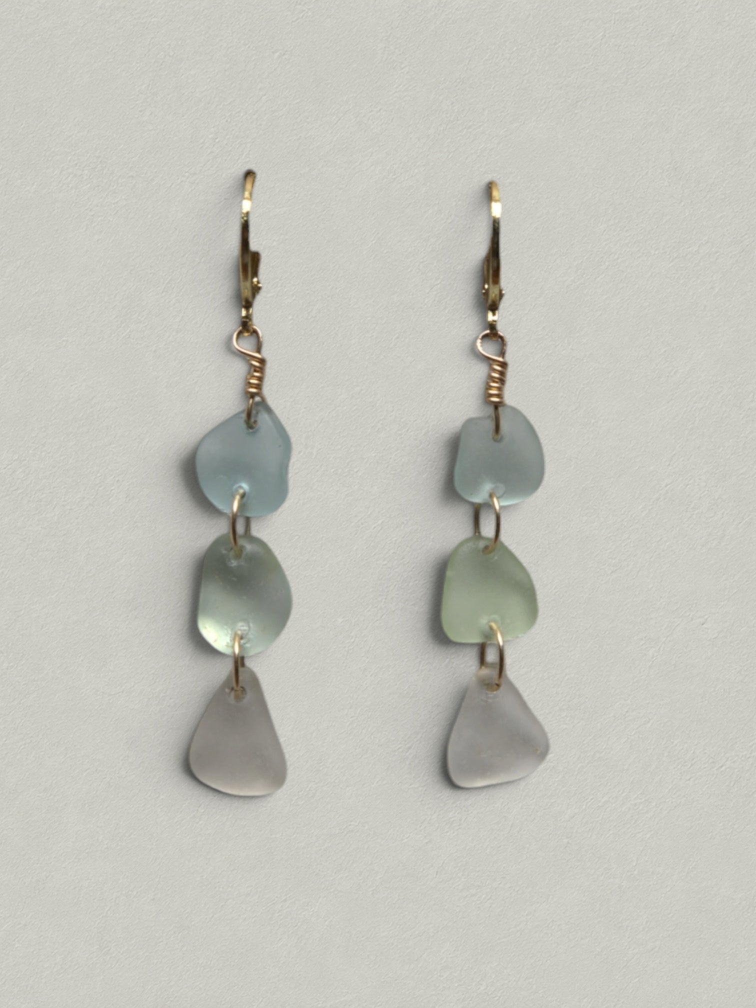 Coastal Waters Sea Glass Earrings