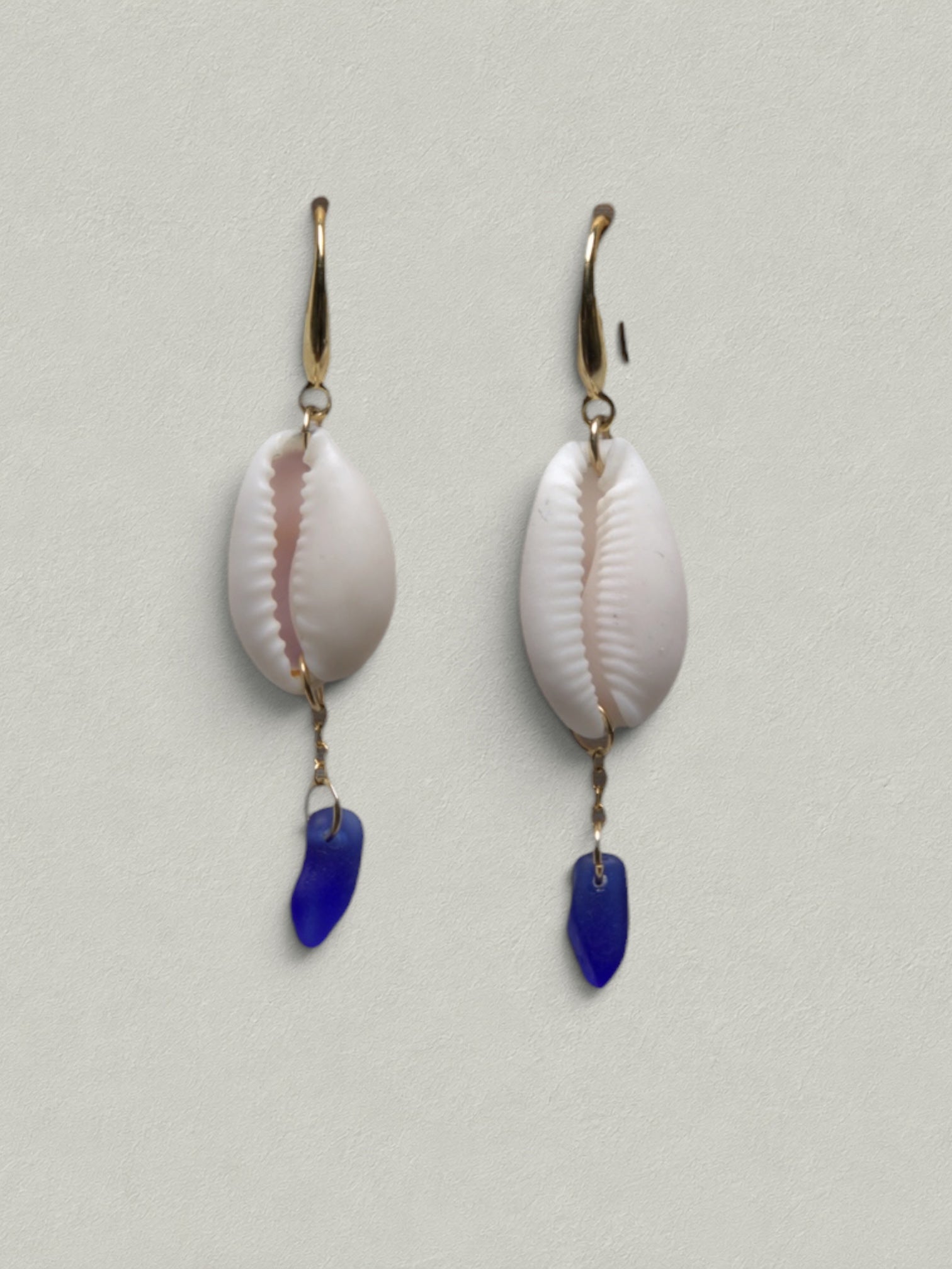 Ocean Cove Cowrie Sea Glass Earrings