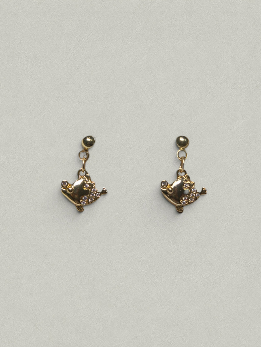Golden Pufferfish Earrings