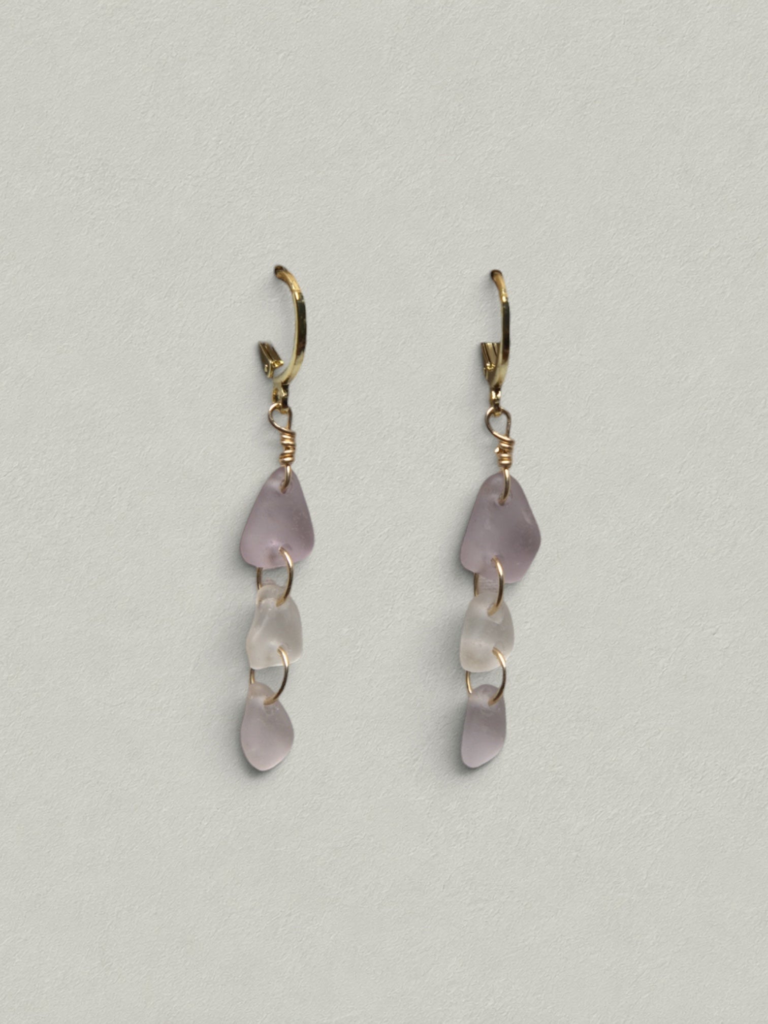 Sunset Horizon Sea Glass Earrings