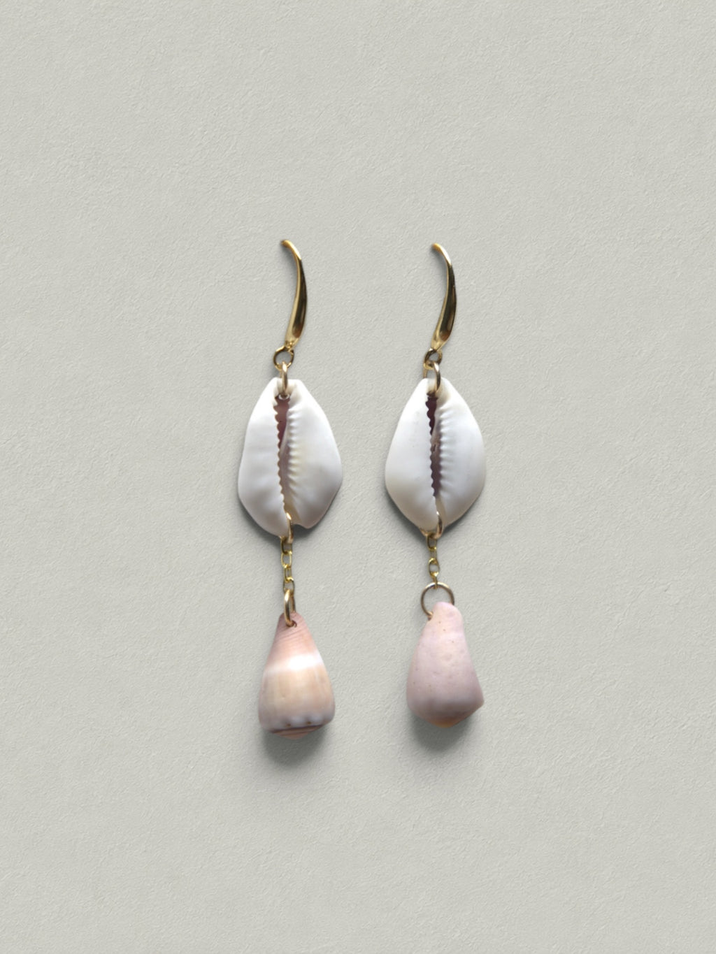 Pink Sands Cowrie Earrings