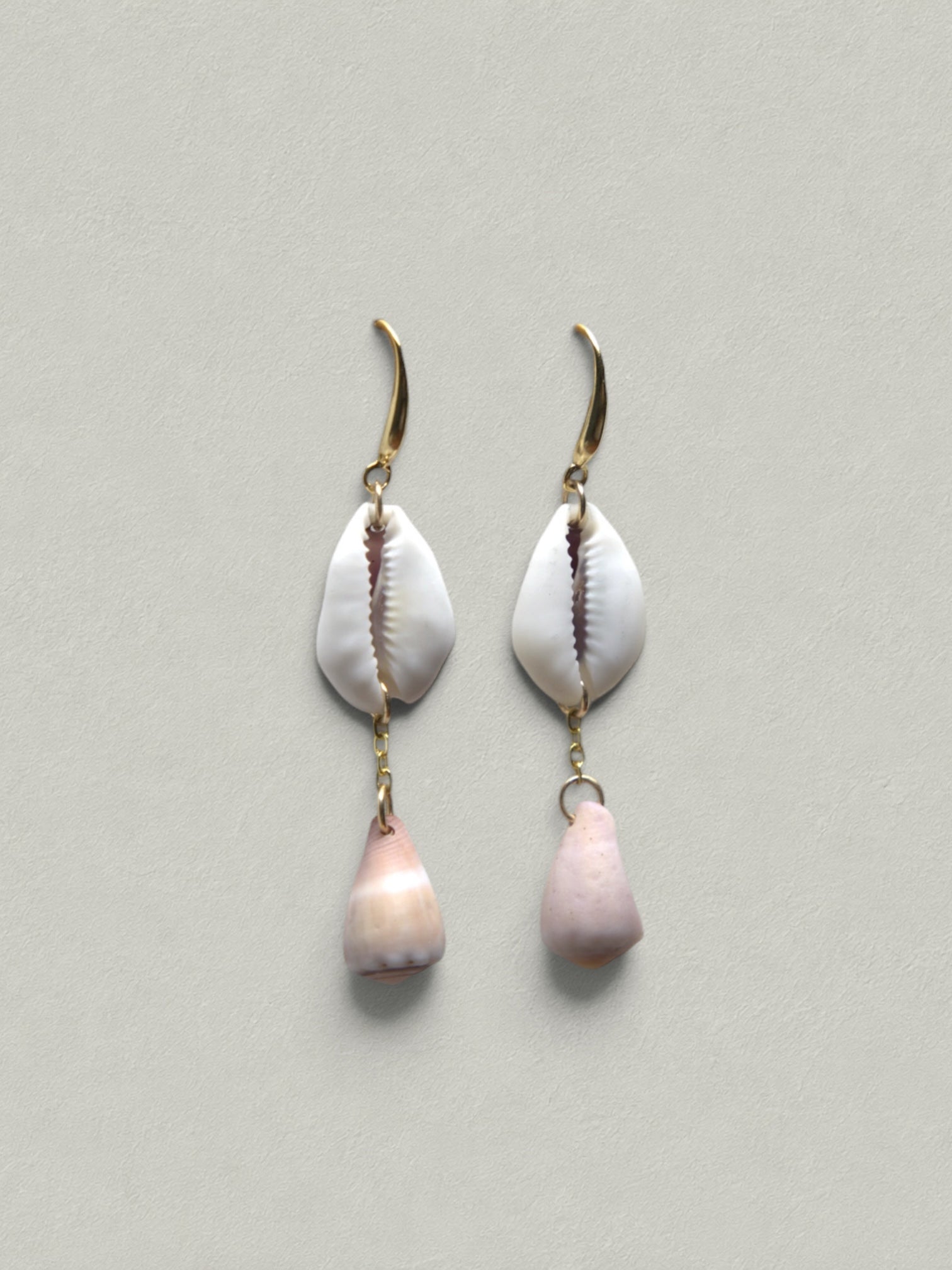 Pink Sands Cowrie Earrings